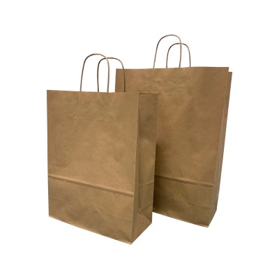 Recycled Brown Kraft Twist Handle Bags