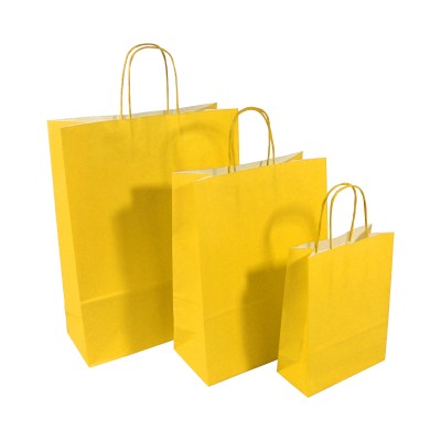 Yellow Twist Handle Bags
