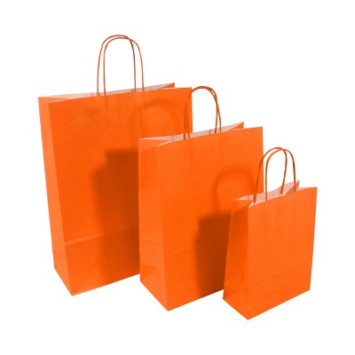 Orange Twist Handle Bags